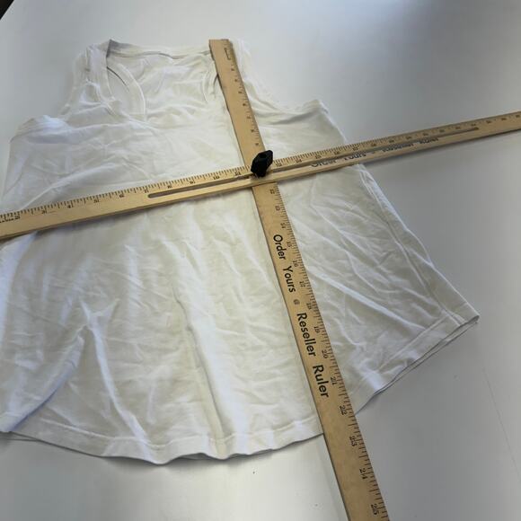 Lululemon Tank Top Womens 4 White‎ Racerback Cotton - Picture 5 of 6